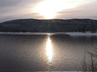 Foto des Tages vom 27.12.2001: Sonnenuntergang am Schluchsee im Schwarzwald